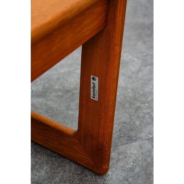 Mid Century Danish Modern End Table Teak Glass Side Nightstands Komfort MCM For Sale - Image 12 of 12