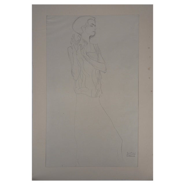 Gustav Klimt, Actress, 1919, Signed Lithograph For Sale