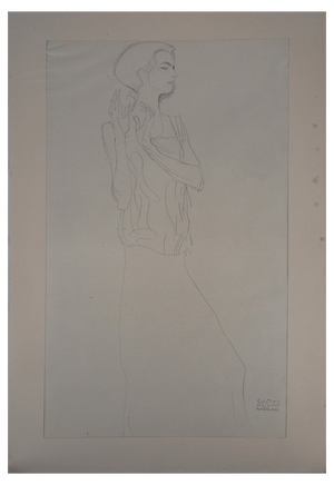 Gustav Klimt, Actress, 1919, Signed Lithograph