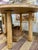 2010s Contemporary Wabi-Sabi 43" Round Solid Mango Wood Pillar Dining or Foyer Table For Sale - Image 5 of 6