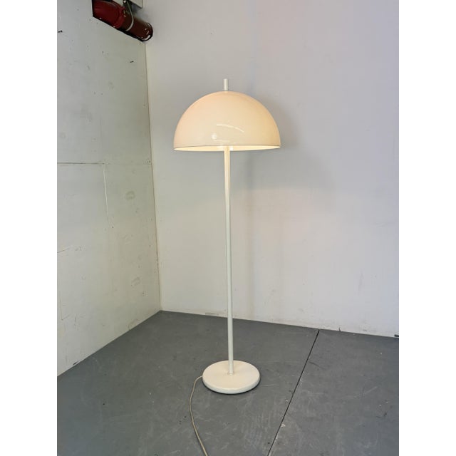White Vintage Space Age Modernist White Mushroom Shape Floor Lamp from Dijkstra Lampen, 1970s For Sale - Image 8 of 8