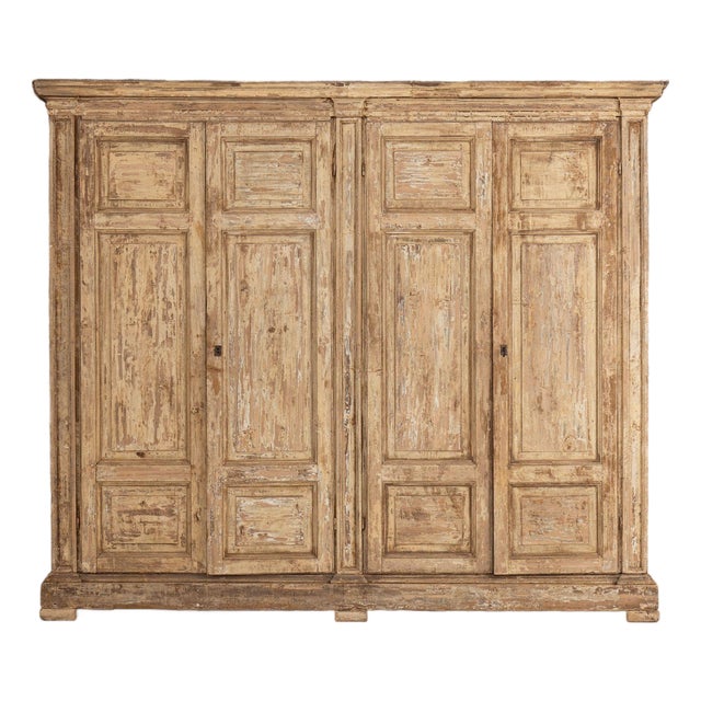 18th C. Italian Housekeeper's Cupboard in Original Paint For Sale
