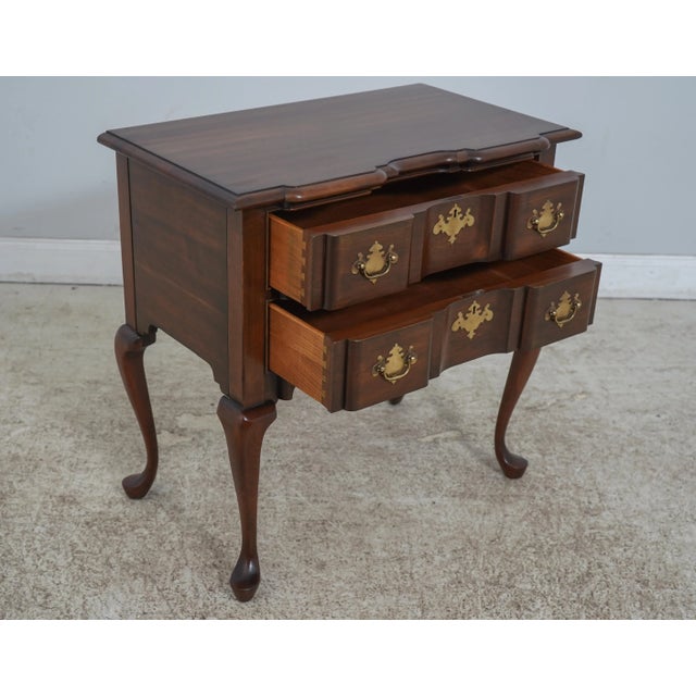 Age: Approx: 30 Years Old Details: Solid Cherry Dovetailed Drawer Construction Queen Anne Legs & Pad Feet 18 C. Design...