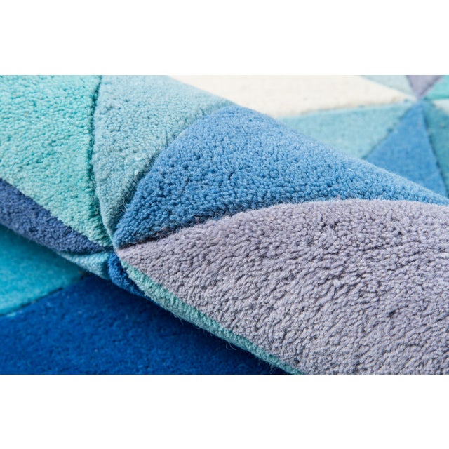 Contemporary Momeni Delhi Hand Tufted Blue Wool Area Rug 8 X 10 Chairish