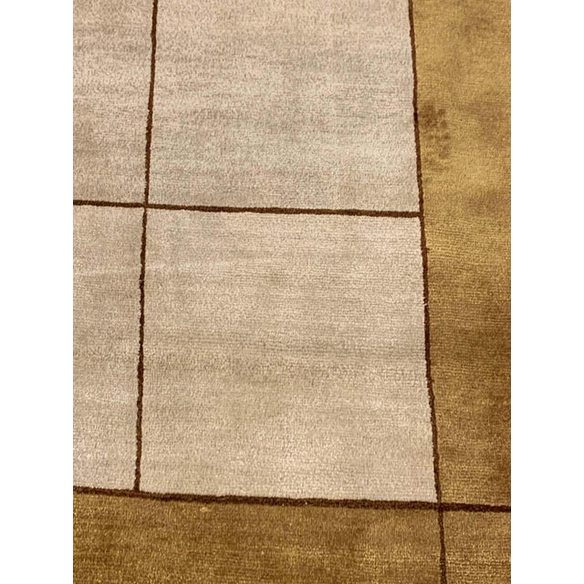 Modern Tibetan Geometric Silk Rug by Doris Leslie Blau For Sale - Image 14 of 14