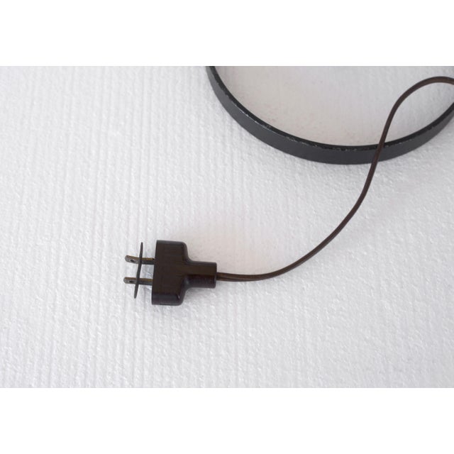 1950s Space Age Black Metal Spiral Cone Table Lamp For Sale - Image 15 of 16