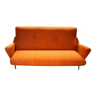 Vintage Italian Orange Sofa, 1950s For Sale
