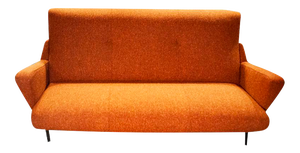 Vintage Italian Orange Sofa, 1950s