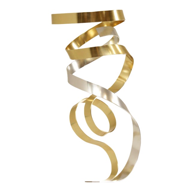 Postmodern 1980s Aluminum Ribbon Sculpture by Dan Murphy For Sale
