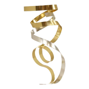 Postmodern 1980s Aluminum Ribbon Sculpture by Dan Murphy