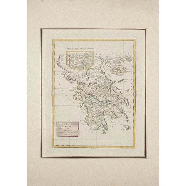 Antonio Zatta - Map of Ancient Greece - Original Etching - 1785 For Sale