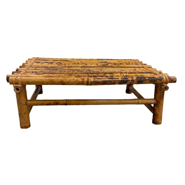 Mid 20th Century Tortoise Rattan Bamboo Plant Stand/Table Riser For Sale - Image 5 of 8