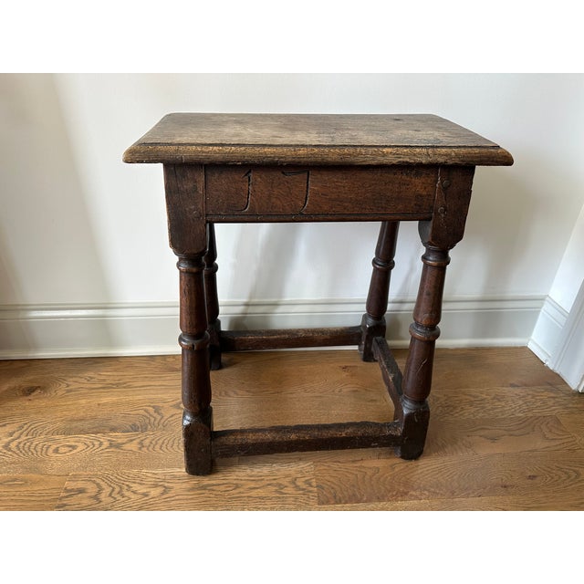 English 18th Century Oak Joint Stool For Sale - Image 3 of 11