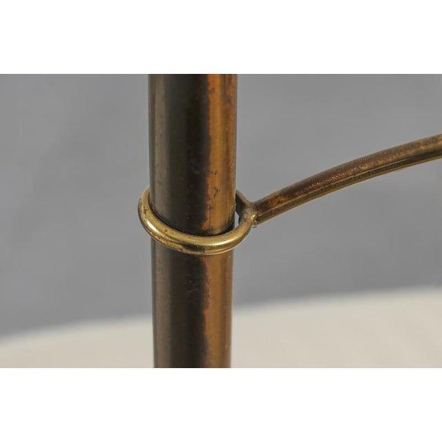 Mid-Century Brass, Metal and White Fabric High-Backed Chairs, Italy, 1950s, Set of 2 For Sale - Image 16 of 18