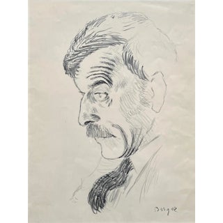 Hans Berger, Portrait, Graphite on Paper For Sale