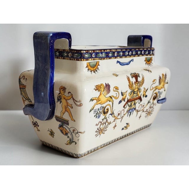 19th Century Gien Earthenware Planter For Sale - Image 5 of 11