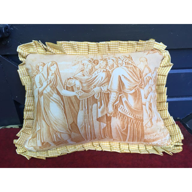 Toile "The Chastity of Joseph" Pillow For Sale In Philadelphia - Image 6 of 6