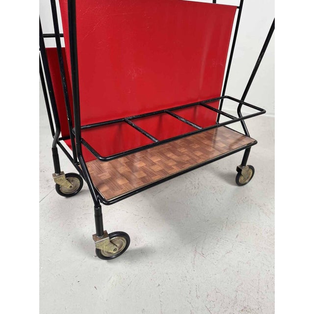 Mid-Century Modern Magazine Bar Trolley, 1960s For Sale - Image 4 of 7