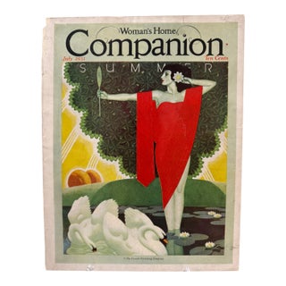 1931 Original Woman's Home Companion Magazine Cover, July, William P. Welsh, Art Deco For Sale