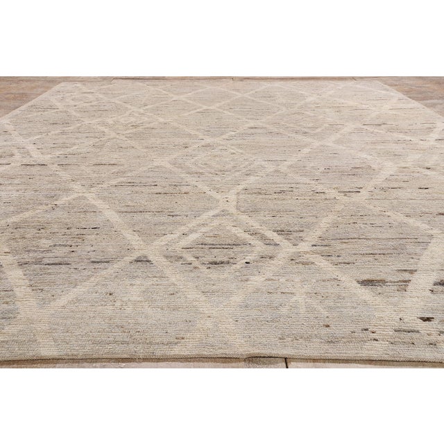 Organic Modern Moroccan Rug, 10'05 X 14'00 For Sale - Image 9 of 10