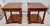 Baker Furniture Cherry Tables Vintage Regency Style Inlaid Wood Brass Trim Pair For Sale - Image 12 of 16