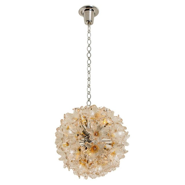 Murano Glass Sputnik Light Fixture attributed to Paolo Venini for Veart, 1970s For Sale - Image 13 of 13