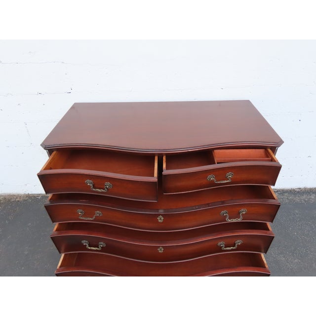 Kindel Serpentine Mahogany Low Dresser Bathroom Vanity 6912 For Sale - Image 18 of 18