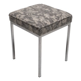 Mid-Century-Modern Chrome and Fabric Stool from Brume, Germany, 1960s, Set of 5 For Sale