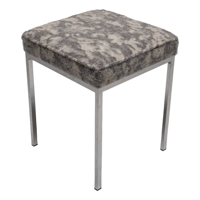 Mid-Century-Modern Chrome and Fabric Stool from Brume, Germany, 1960s, Set of 5 For Sale