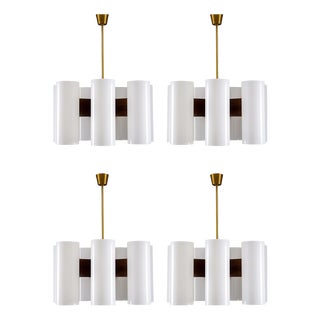 Swedish Pendant Lights by Holger Johansson for Westal, 1970s, Set of 4 For Sale