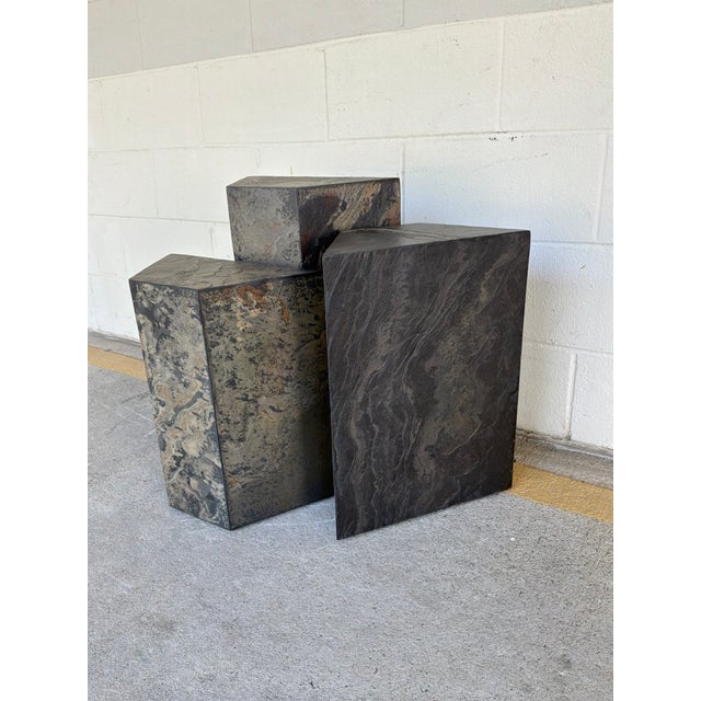 Industrial Pulaski Slate Nesting Tables Set of 3 For Sale - Image 3 of 8