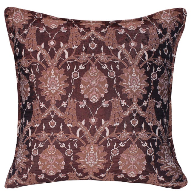 Embellish your home with this timeless casual chic Turkish decorative throw pillow. Handmade Jacquard woven on heavy...
