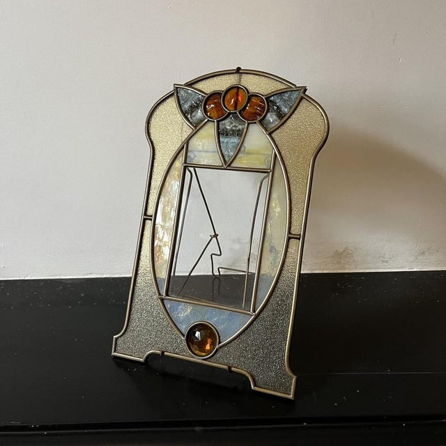 Art Nouveau / Art Deco Photo Holder on Brass Stand, 1910s For Sale - Image 16 of 18