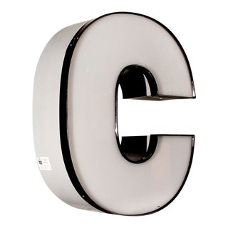 Vintage White Channel Letter "C" For Sale