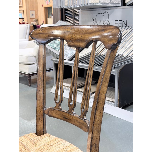 Textile Late 20th Century Set of 6 Maitland-Smith Wellington Cottage Dining Chairs For Sale - Image 7 of 12