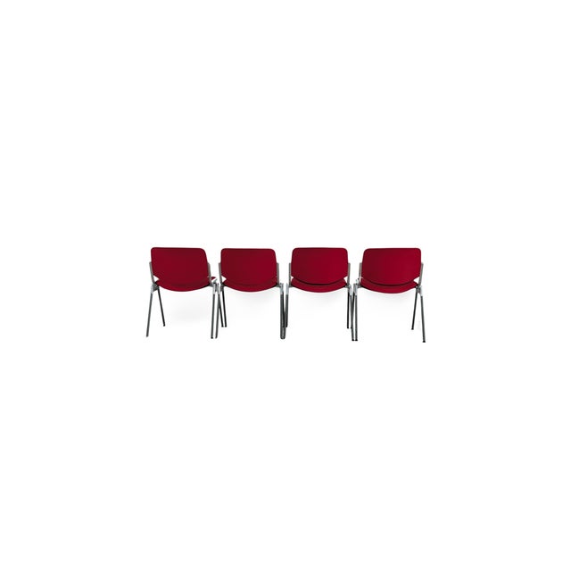 Vintage Castelli Stacking Chairs by Giancarlo Piretti, Set of 4 For Sale - Image 6 of 13