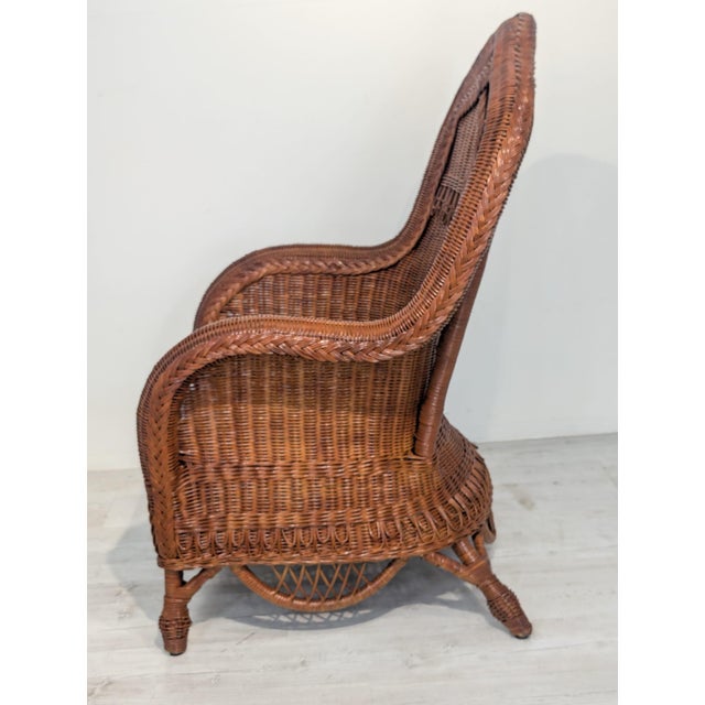 Art Deco Royal/Club Wicker Armchair For Sale - Image 13 of 16