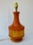 Burnt Orange Vintage 1970s Ceramic Bamboo Table Lamp With Woven Shade For Sale - Image 8 of 16