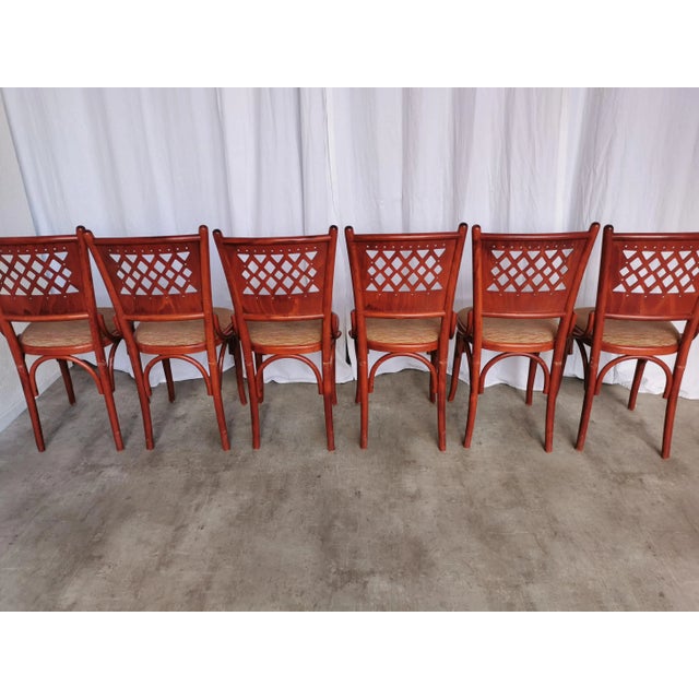 Vintage Italian Bistro Chairs, 1980s, Set of 6 For Sale - Image 11 of 18