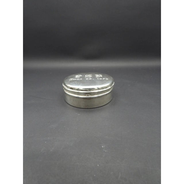 1970s Vintage Sterling Silver Thomae Co Jewelry Presentation Display Trinket Box For Sale In Monterey, CA - Image 6 of 8