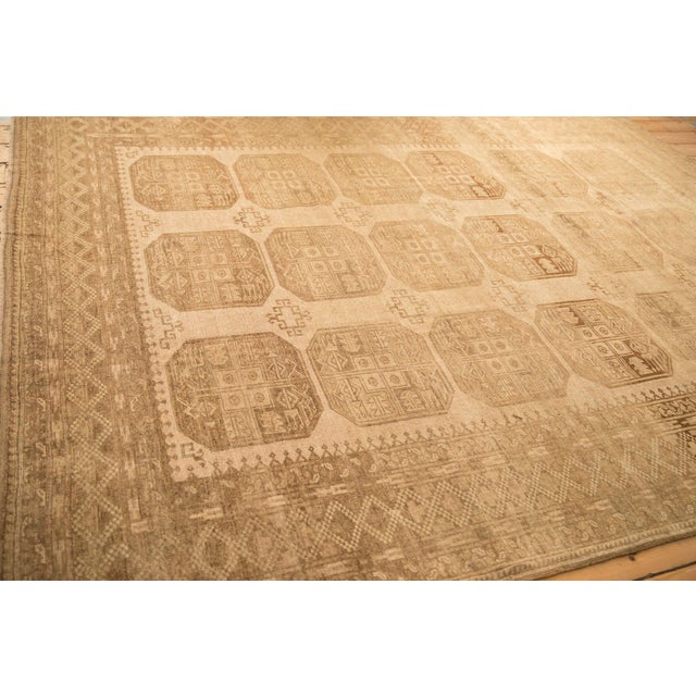 Old New House Vintage Distressed Ersari Carpet - 7'8" x 9'9" For Sale - Image 4 of 10