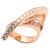X Twist Layers Ring Diamond Channel Set Line Geometric Wave Unique Statement 18 Karat Rose Gold Ring The winning swing and...
