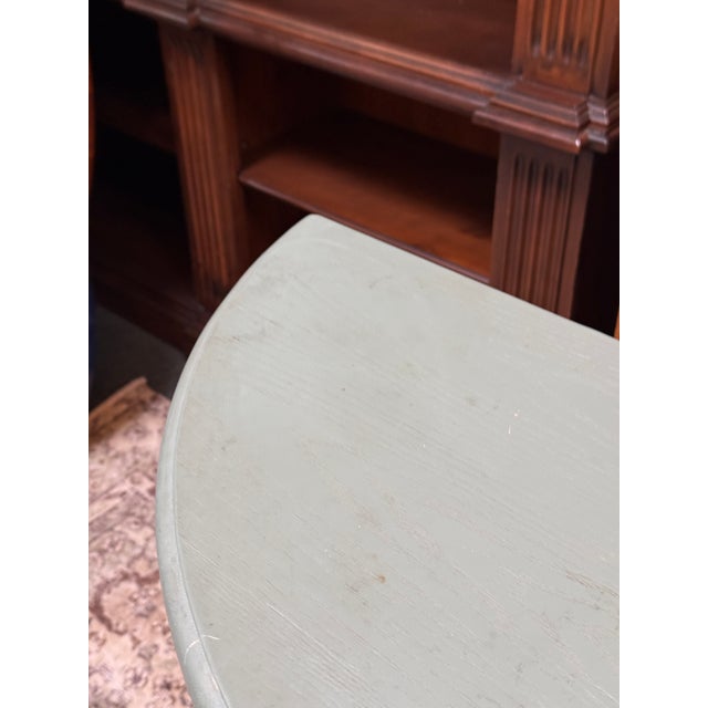 Safavieh Safavieh Jan Demilune Console, Slate Teal For Sale - Image 4 of 12