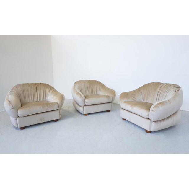 Mid-Century Modern Lounge Chairs, Italy, Set of 3 For Sale - Image 5 of 6