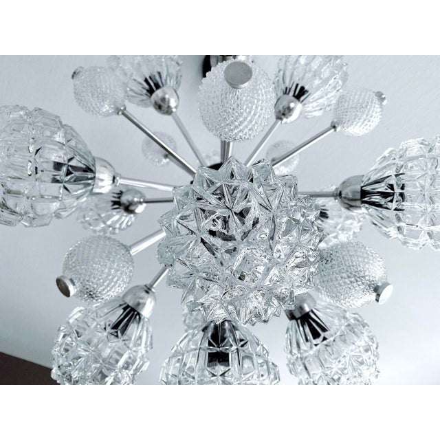 Large Sputnik Glass Pendant Lamp, 1970s For Sale - Image 11 of 18