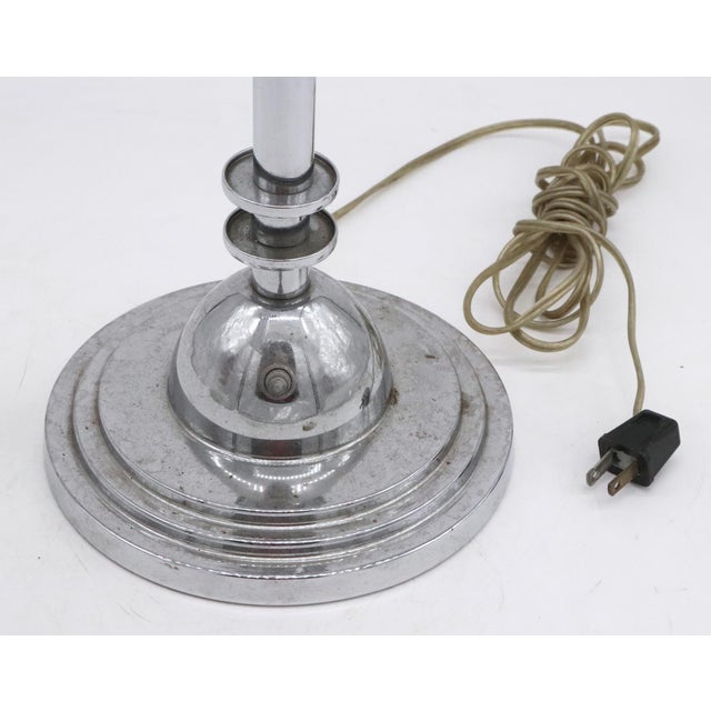 Vintage Chrome Gooseneck Table Lamp For Sale In New York - Image 6 of 9