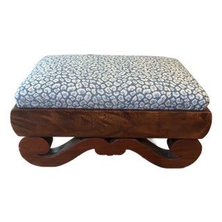 Leopard Print Footstool For Sale