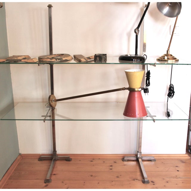 French Art Deco Etagere in Metal and Glass, 1930s For Sale - Image 4 of 15
