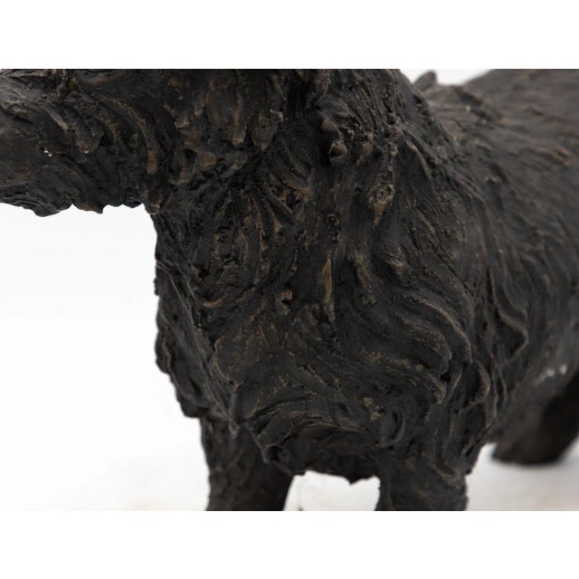 Metal Bronze Scottie Scottish Terrier, English Mid 20th Century For Sale - Image 7 of 9