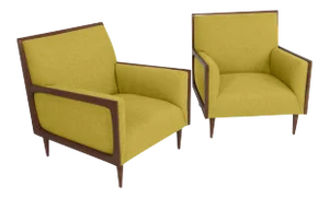 Modern Medellin Mid-Century Style Lounge Chairs - a Pair